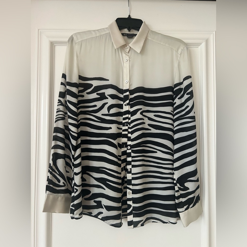 🦓🦓Armani Exchange Black and White Zebra Print Shirt🦓🦓